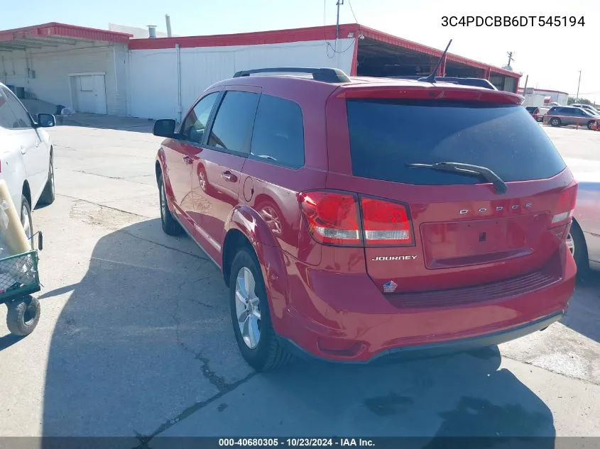 2013 Dodge Journey Sxt VIN: 3C4PDCBB6DT545194 Lot: 40680305