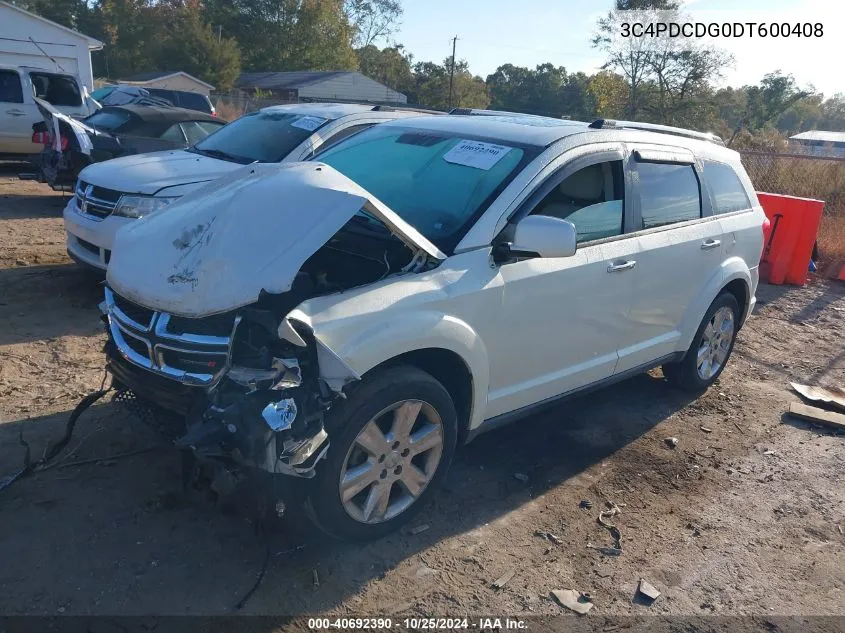 2013 Dodge Journey Crew VIN: 3C4PDCDG0DT600408 Lot: 40692390