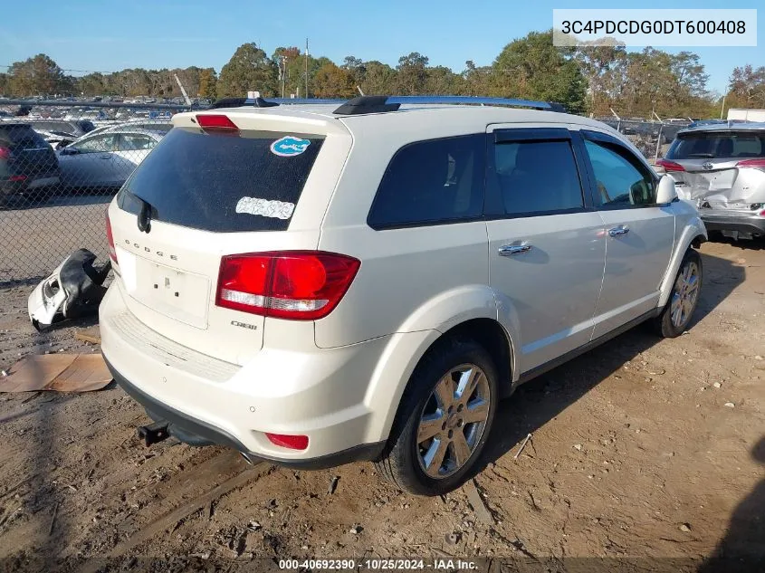 2013 Dodge Journey Crew VIN: 3C4PDCDG0DT600408 Lot: 40692390