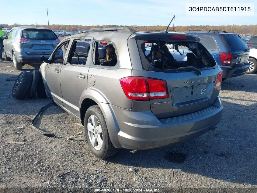 2013 Dodge Journey Se VIN: 3C4PDCAB5DT611915 Lot: 40700170