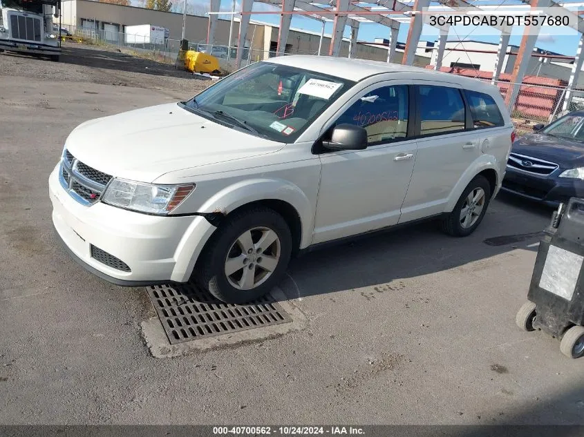 2013 Dodge Journey American Value Pkg VIN: 3C4PDCAB7DT557680 Lot: 40700562