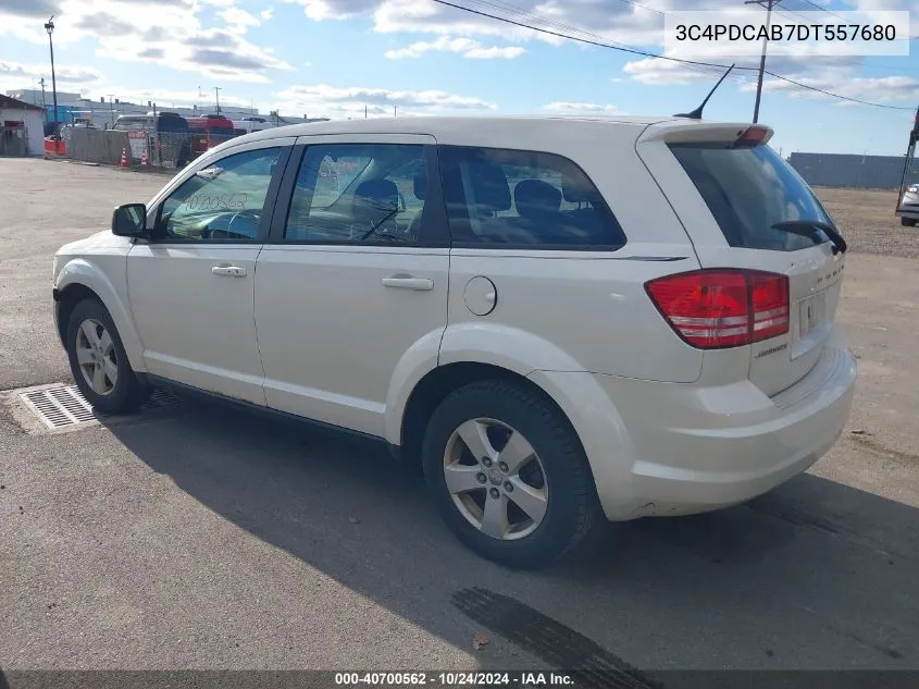 2013 Dodge Journey American Value Pkg VIN: 3C4PDCAB7DT557680 Lot: 40700562