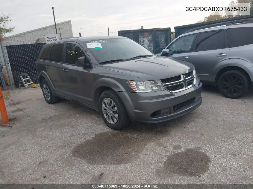 2013 Dodge Journey American Value Pkg VIN: 3C4PDCABXDT675433 Lot: 40715969