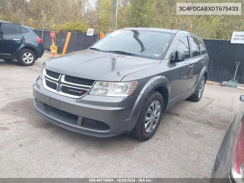 2013 Dodge Journey American Value Pkg VIN: 3C4PDCABXDT675433 Lot: 40715969