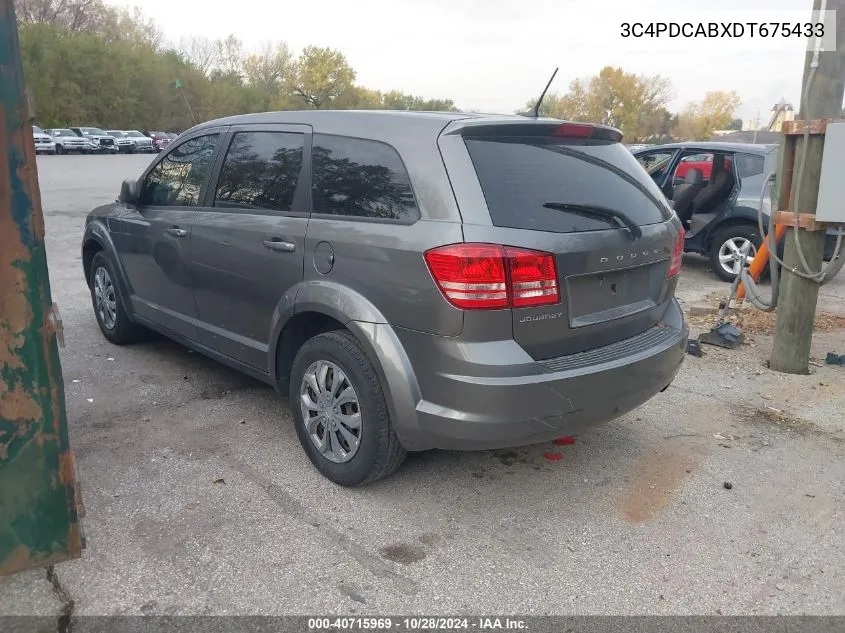 2013 Dodge Journey American Value Pkg VIN: 3C4PDCABXDT675433 Lot: 40715969