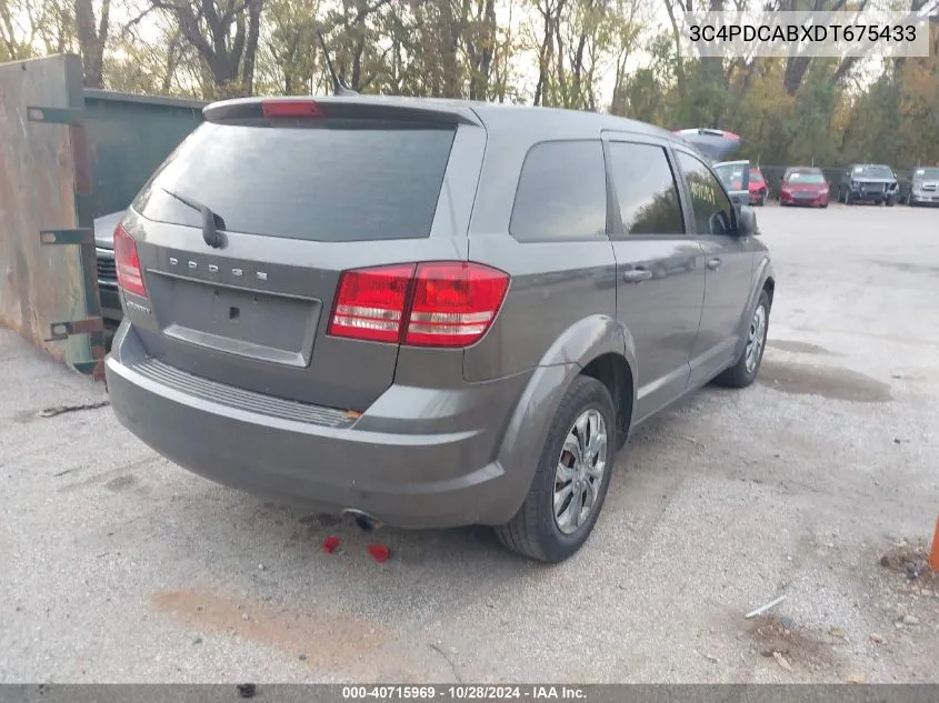 2013 Dodge Journey American Value Pkg VIN: 3C4PDCABXDT675433 Lot: 40715969