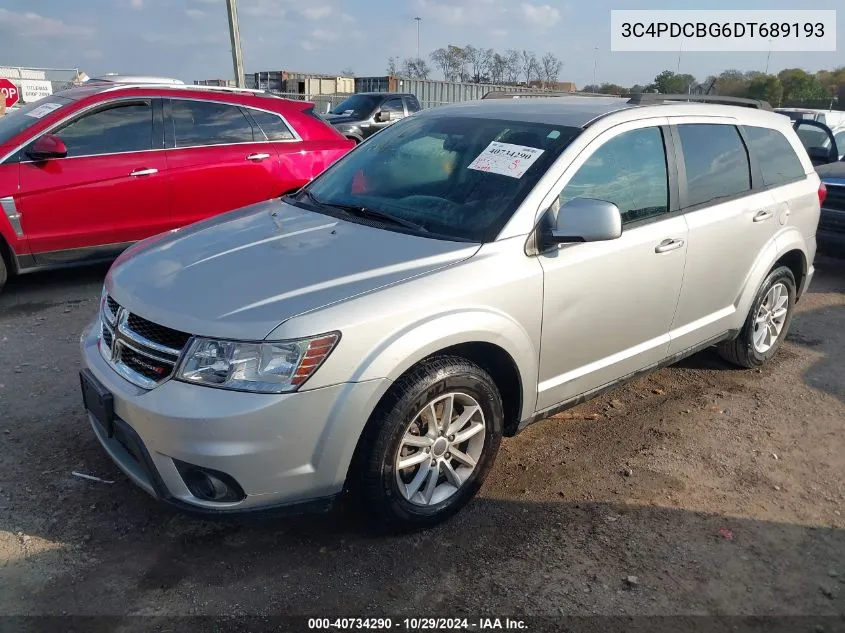 2013 Dodge Journey Sxt VIN: 3C4PDCBG6DT689193 Lot: 40734290