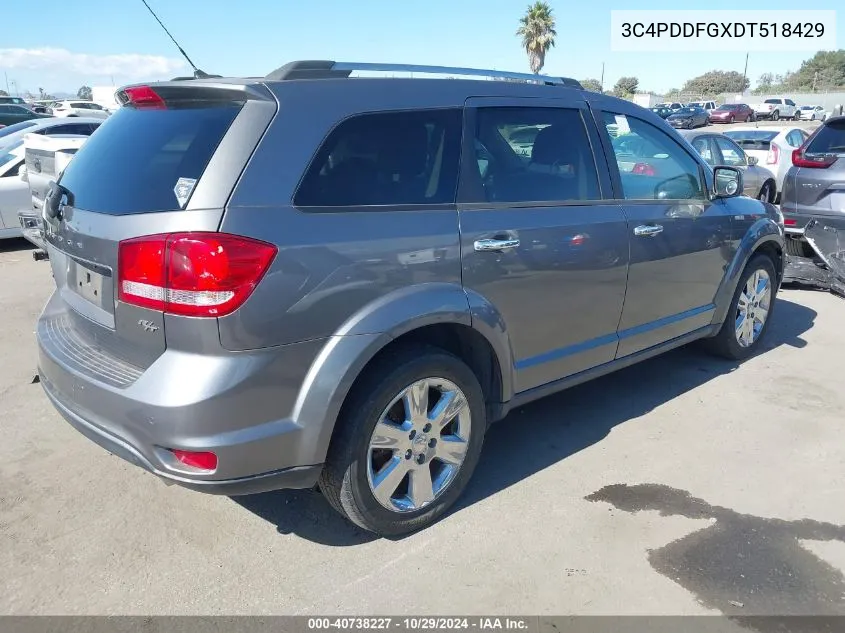 2013 Dodge Journey R/T VIN: 3C4PDDFGXDT518429 Lot: 40738227