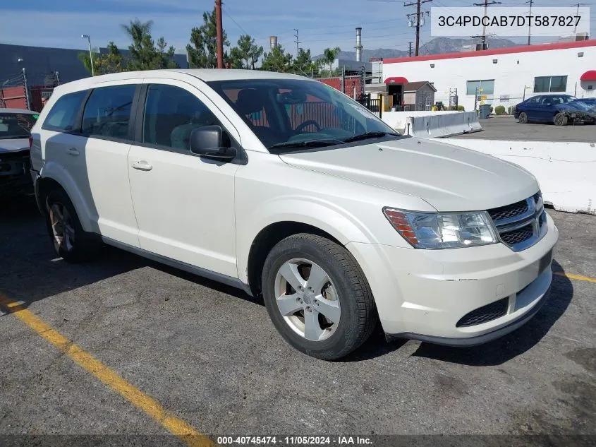 2013 Dodge Journey American Value Pkg VIN: 3C4PDCAB7DT587827 Lot: 40745474