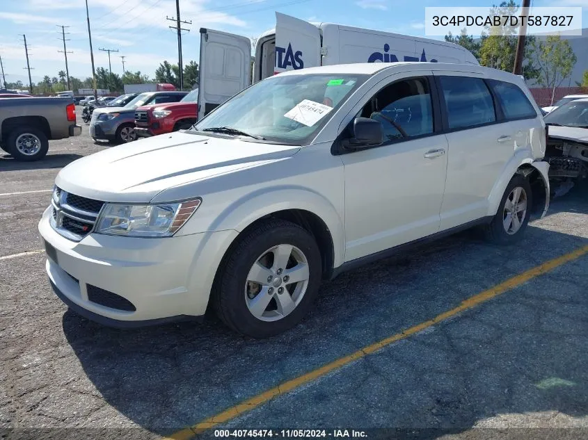 2013 Dodge Journey American Value Pkg VIN: 3C4PDCAB7DT587827 Lot: 40745474