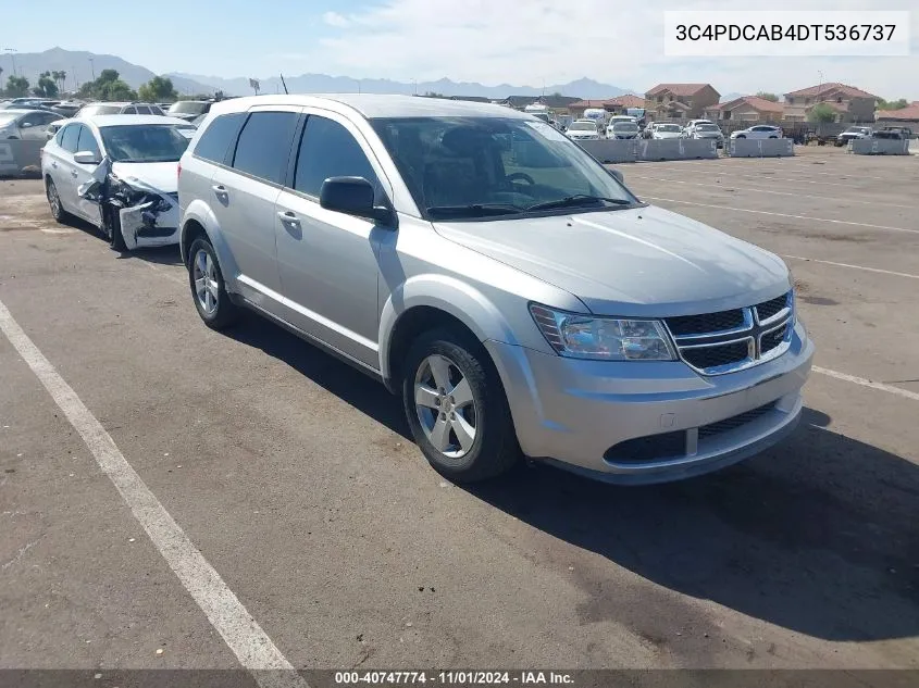 2013 Dodge Journey American Value Pkg VIN: 3C4PDCAB4DT536737 Lot: 40747774