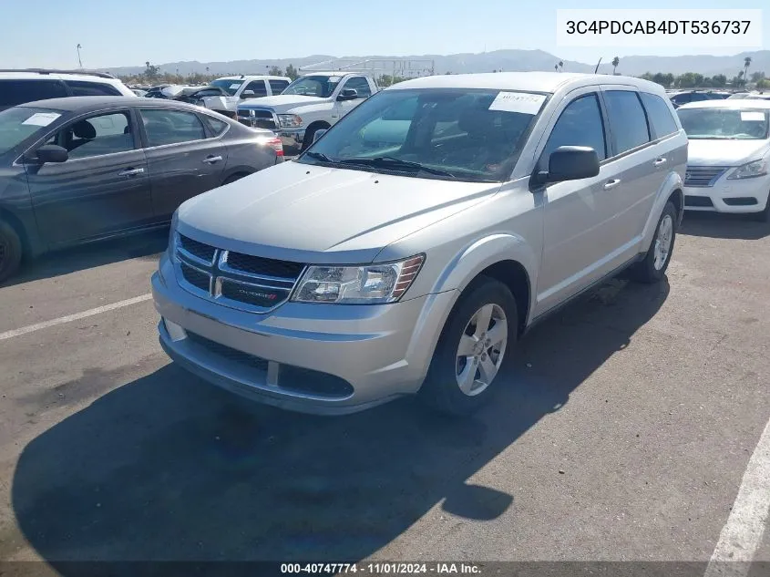 2013 Dodge Journey American Value Pkg VIN: 3C4PDCAB4DT536737 Lot: 40747774