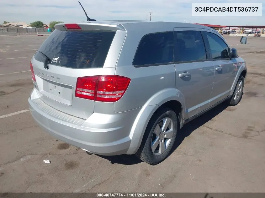 2013 Dodge Journey American Value Pkg VIN: 3C4PDCAB4DT536737 Lot: 40747774