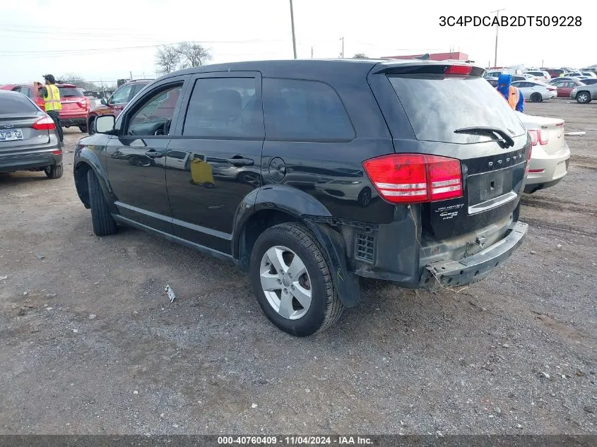 2013 Dodge Journey American Value Pkg VIN: 3C4PDCAB2DT509228 Lot: 40760409