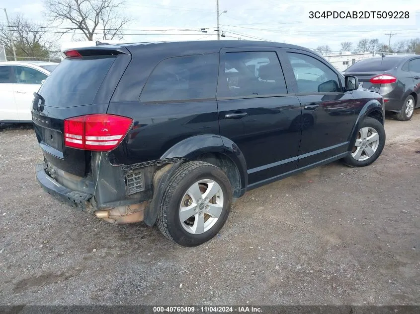 2013 Dodge Journey American Value Pkg VIN: 3C4PDCAB2DT509228 Lot: 40760409