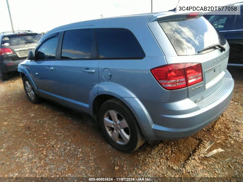 2013 Dodge Journey American Value Pkg VIN: 3C4PDCAB2DT577058 Lot: 40803824