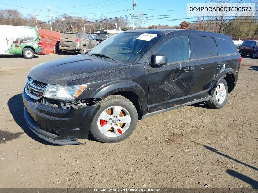 2013 Dodge Journey American Value Pkg VIN: 3C4PDCAB0DT600577 Lot: 40821562