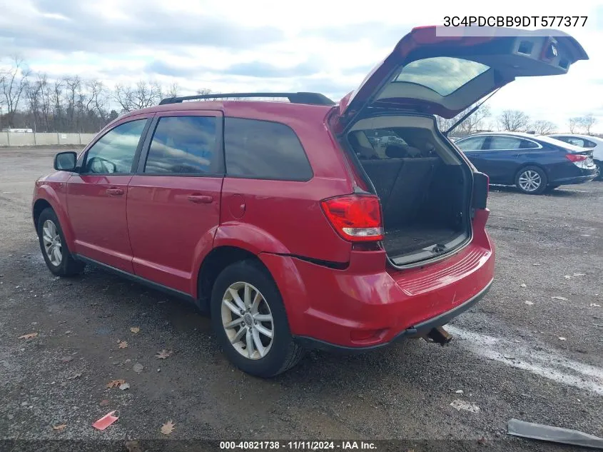 2013 Dodge Journey Sxt VIN: 3C4PDCBB9DT577377 Lot: 40821738