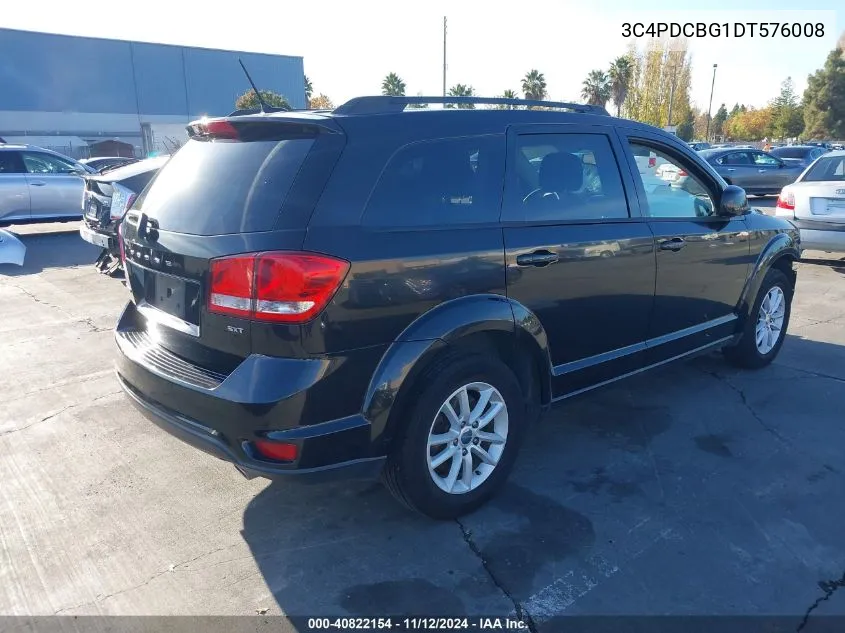 2013 Dodge Journey Sxt VIN: 3C4PDCBG1DT576008 Lot: 40822154