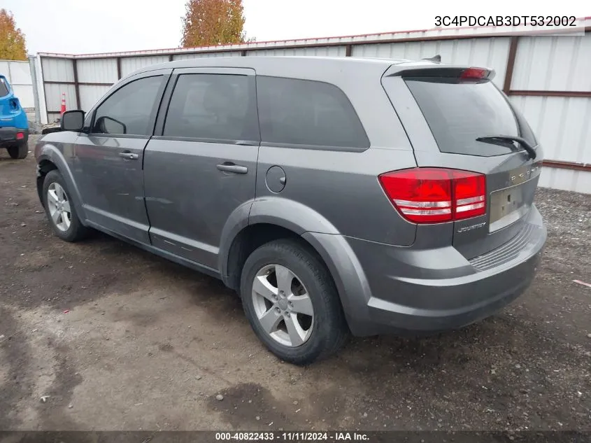 2013 Dodge Journey American Value Pkg VIN: 3C4PDCAB3DT532002 Lot: 40822433