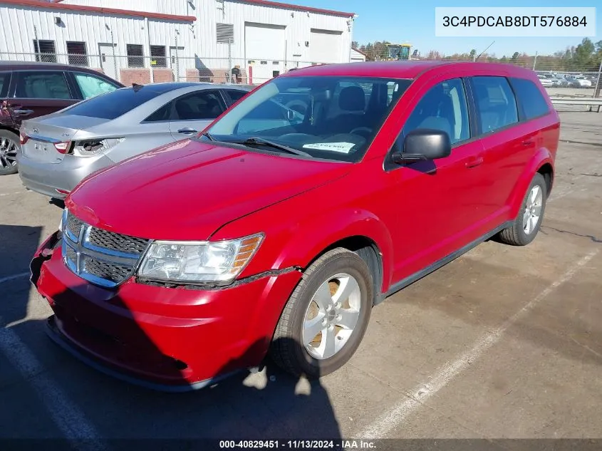 2013 Dodge Journey American Value Pkg VIN: 3C4PDCAB8DT576884 Lot: 40829451