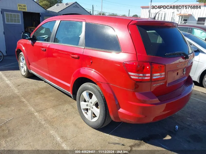 2013 Dodge Journey American Value Pkg VIN: 3C4PDCAB8DT576884 Lot: 40829451