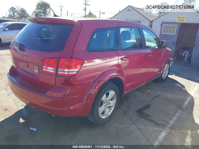 2013 Dodge Journey American Value Pkg VIN: 3C4PDCAB8DT576884 Lot: 40829451