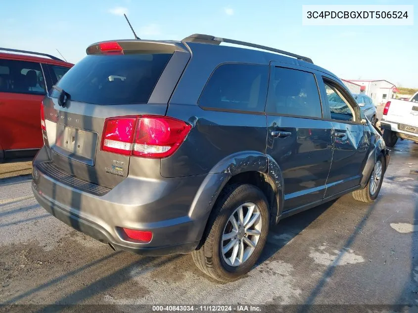 2013 Dodge Journey Sxt VIN: 3C4PDCBGXDT506524 Lot: 40843034