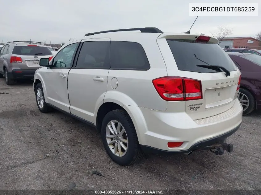 2013 Dodge Journey Sxt VIN: 3C4PDCBG1DT685259 Lot: 40852626