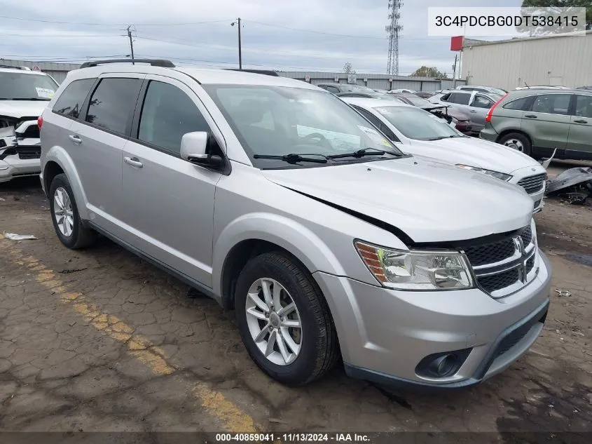 2013 Dodge Journey Sxt VIN: 3C4PDCBG0DT538415 Lot: 40859041