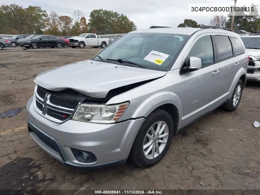 2013 Dodge Journey Sxt VIN: 3C4PDCBG0DT538415 Lot: 40859041