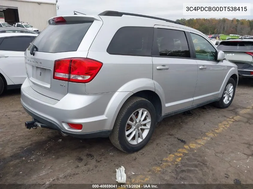 2013 Dodge Journey Sxt VIN: 3C4PDCBG0DT538415 Lot: 40859041