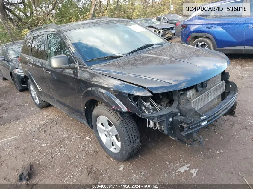 2013 Dodge Journey Se VIN: 3C4PDCAB4DT536818 Lot: 40889177