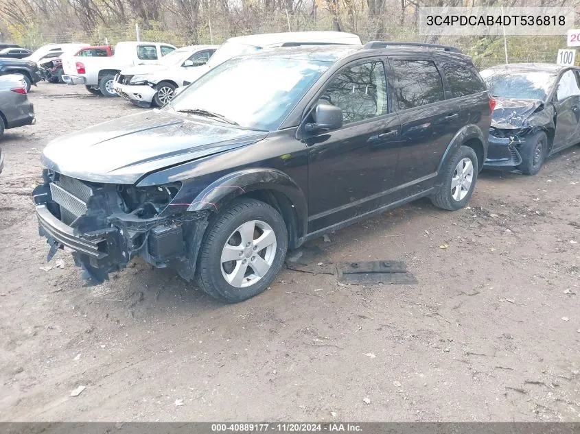 2013 Dodge Journey Se VIN: 3C4PDCAB4DT536818 Lot: 40889177