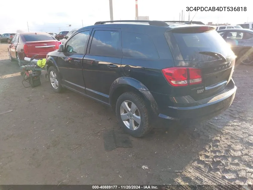 2013 Dodge Journey Se VIN: 3C4PDCAB4DT536818 Lot: 40889177