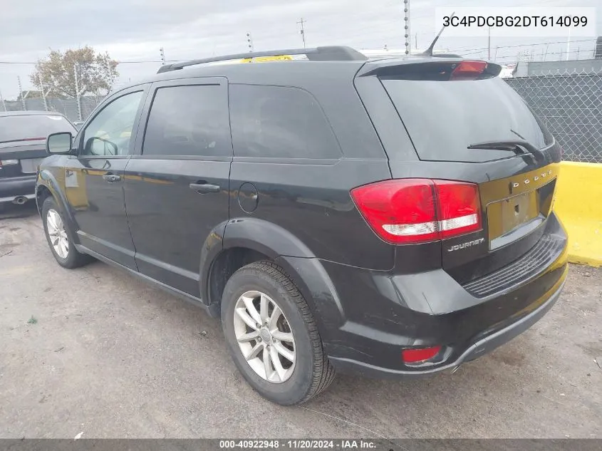 2013 Dodge Journey Sxt VIN: 3C4PDCBG2DT614099 Lot: 40922948