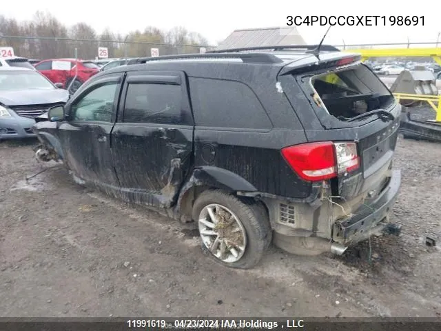 2014 Dodge Journey Sxt VIN: 3C4PDCCGXET198691 Lot: 11991619