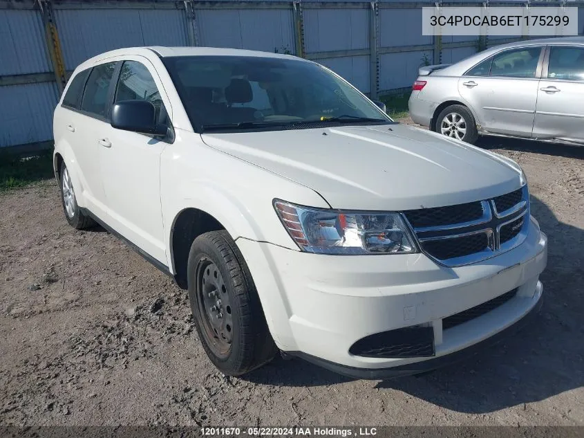 2014 Dodge Journey Cvp/Se Plus VIN: 3C4PDCAB6ET175299 Lot: 12011670