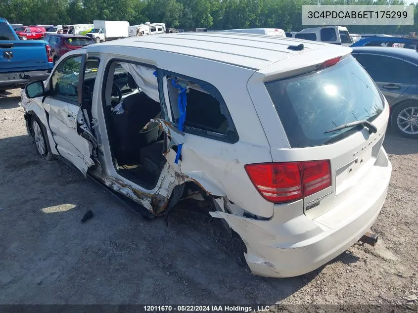 2014 Dodge Journey Cvp/Se Plus VIN: 3C4PDCAB6ET175299 Lot: 12011670