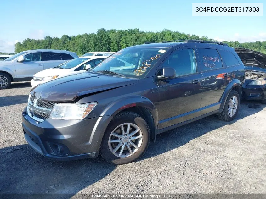 2014 Dodge Journey VIN: 3C4PDCCG2ET317303 Lot: 12049647