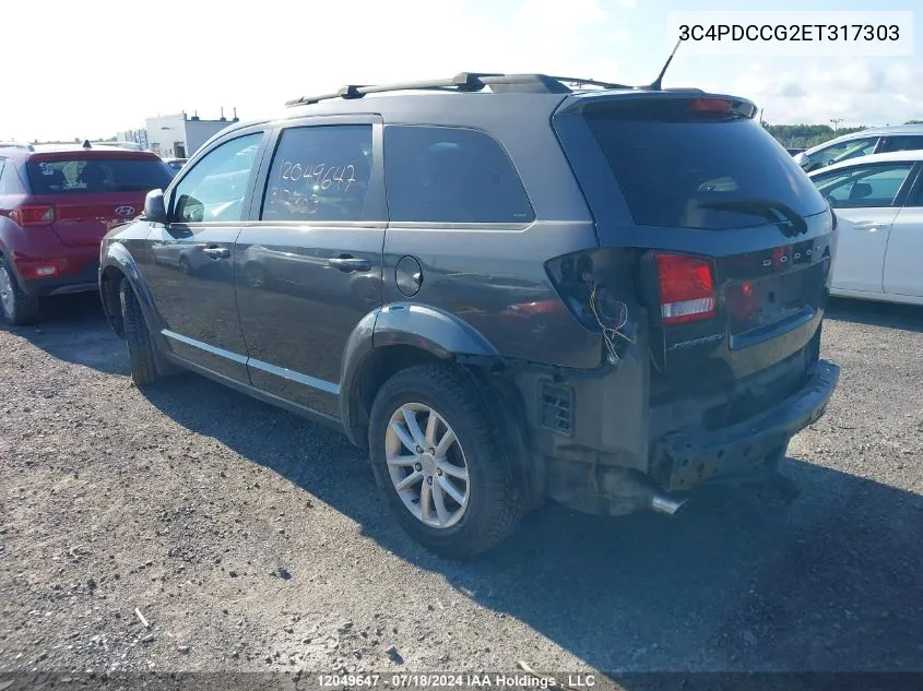 2014 Dodge Journey VIN: 3C4PDCCG2ET317303 Lot: 12049647