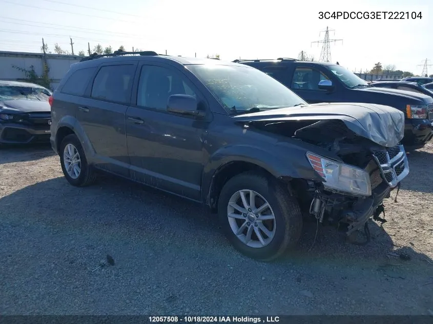 2014 Dodge Journey VIN: 3C4PDCCG3ET222104 Lot: 12057508