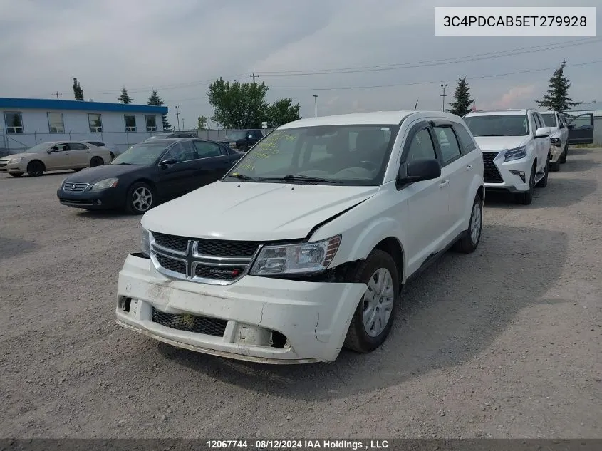 2014 Dodge Journey VIN: 3C4PDCAB5ET279928 Lot: 12067744