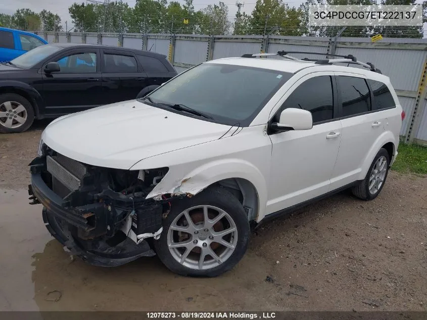 2014 Dodge Journey Sxt VIN: 3C4PDCCG7ET222137 Lot: 12075273