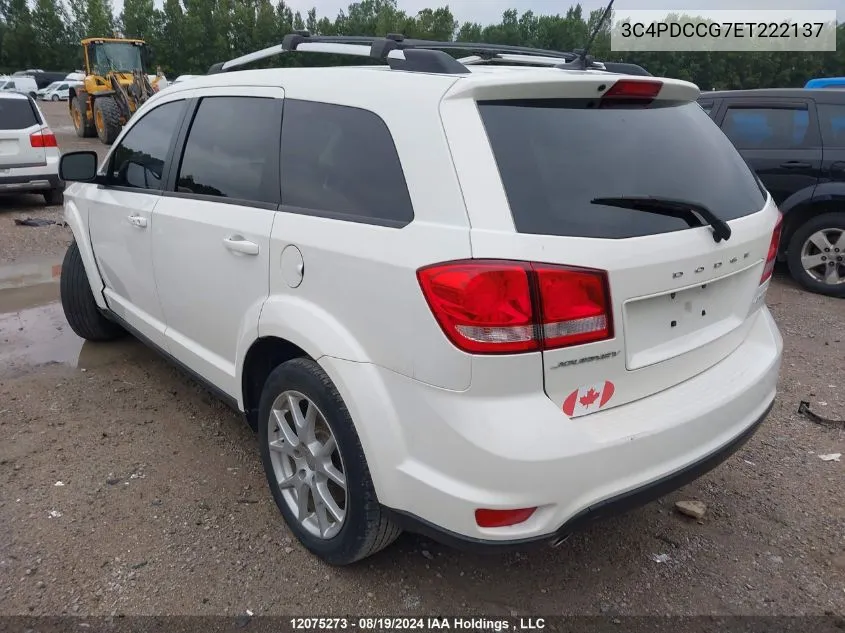 2014 Dodge Journey Sxt VIN: 3C4PDCCG7ET222137 Lot: 12075273