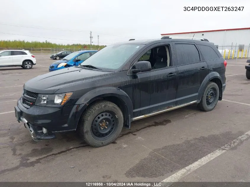 3C4PDDGGXET263247 2014 Dodge Journey Crossroad