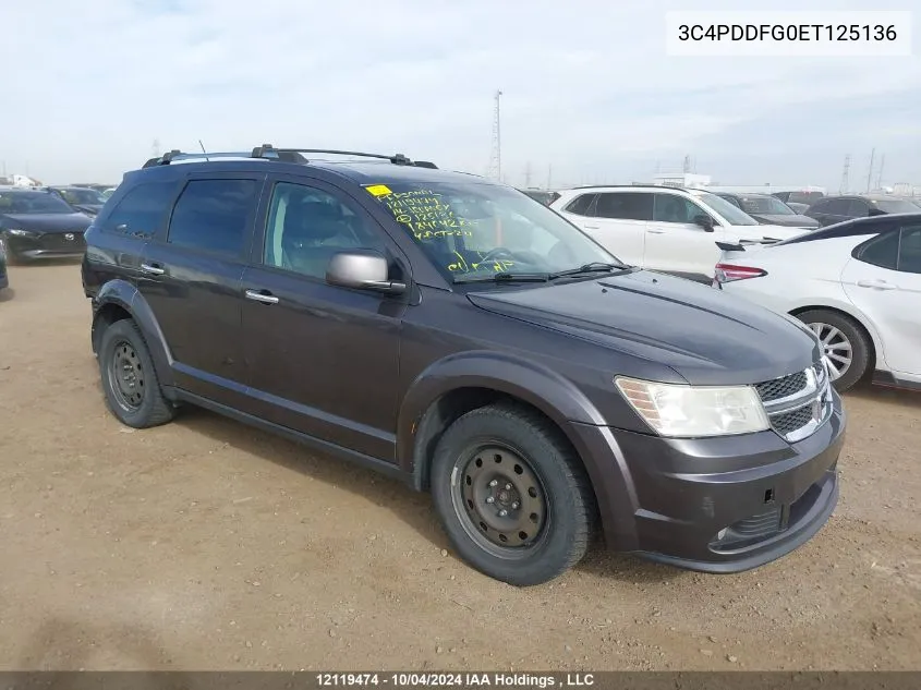 3C4PDDFG0ET125136 2014 Dodge Journey R/T