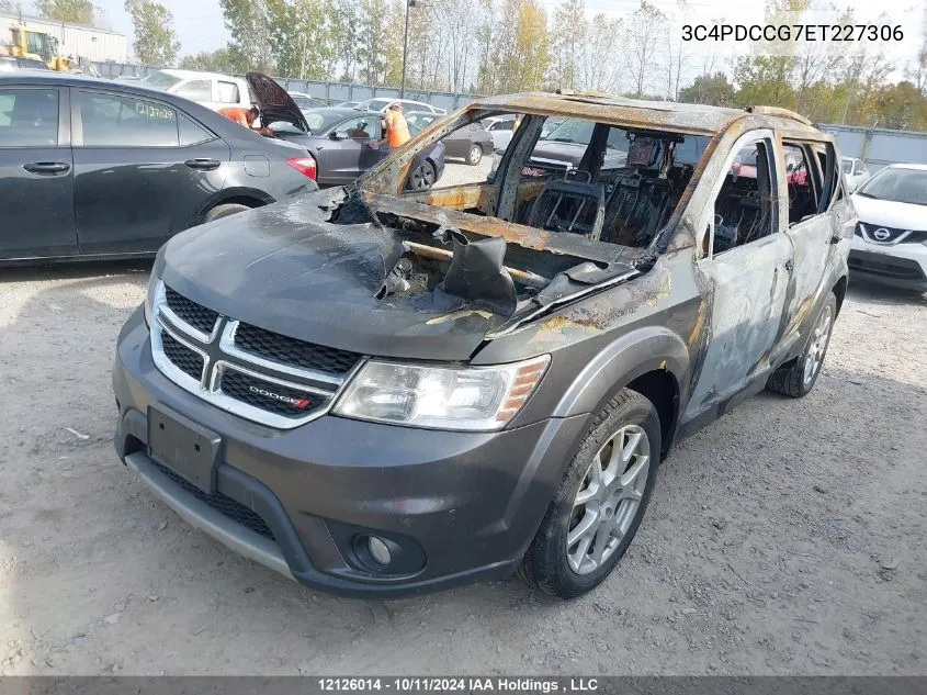 2014 Dodge Journey Sxt VIN: 3C4PDCCG7ET227306 Lot: 12126014