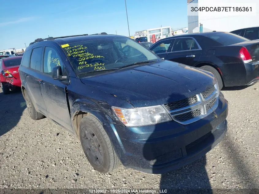 2014 Dodge Journey Se VIN: 3C4PDCAB7ET186361 Lot: 12130952