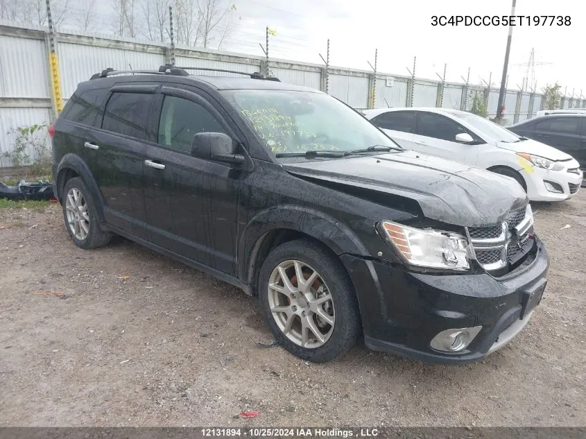 2014 Dodge Journey VIN: 3C4PDCCG5ET197738 Lot: 12131894